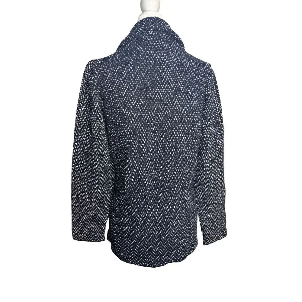 Massimo Dutti Knit Wool Blend Collared Blazer Sweater Jacket Size‎ Small Women's